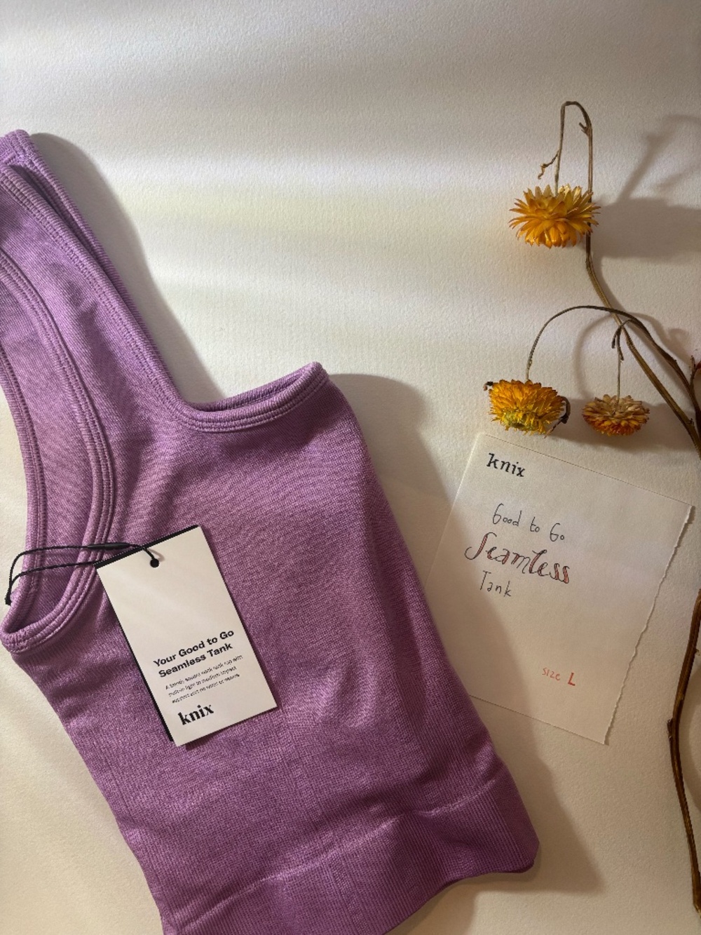 Knix Good To Go Seamless Tank - Amethyst - Size L